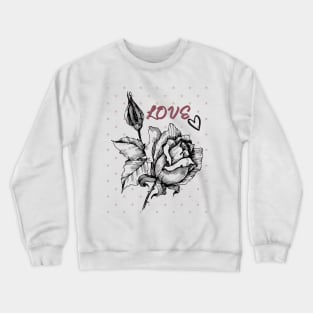 Rose into star pattern Crewneck Sweatshirt